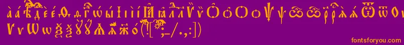 Saiba mais sobre a fonte Orthodox.TtUcs8Разрядочный Fonte Orthodox.TtUcs8Разрядочный – fontes laranjas em um fundo violeta